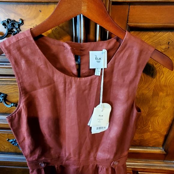 NWT ELK Hersom rust red French linen jumpsuit AU 6, US 2 - Picture 7 of 7